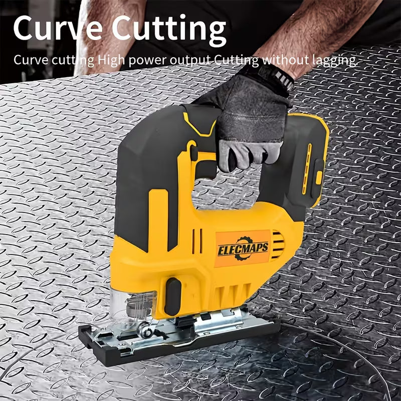 Brushless Cordless Jigsaw with LED Light, 0°-45° Bevel Cut & 3 Orbit Settings