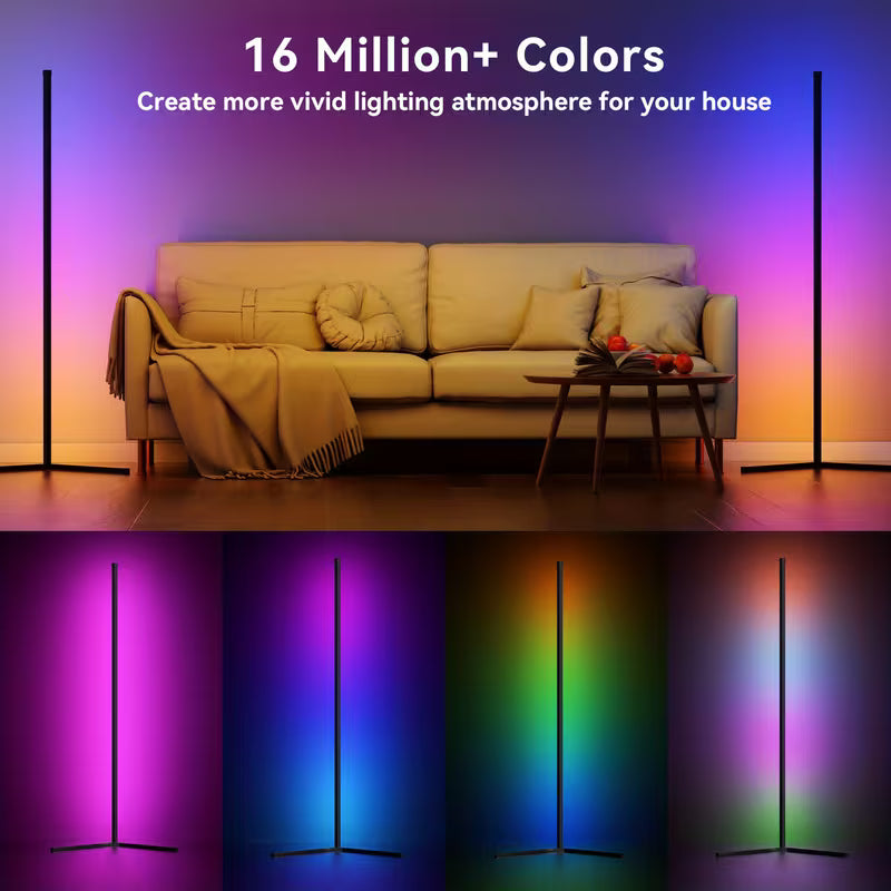 LED Corner Floor Lamp - 16 Million DIY