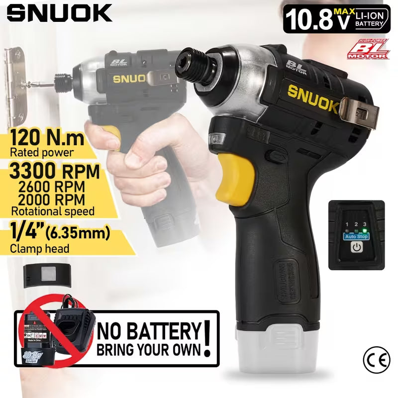Snuok 10.8V Mini Brushless Impact Screwdriver