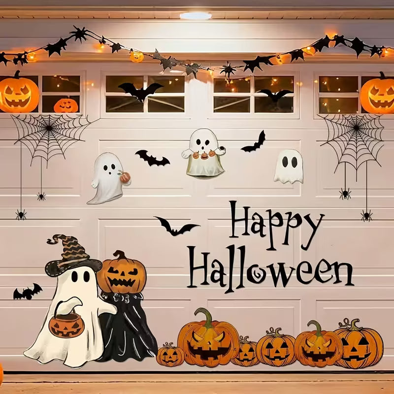 23pcs Halloween Garage Door Magnets, Pumpkin Bat Decals for Home Party Garage Door Car Decor