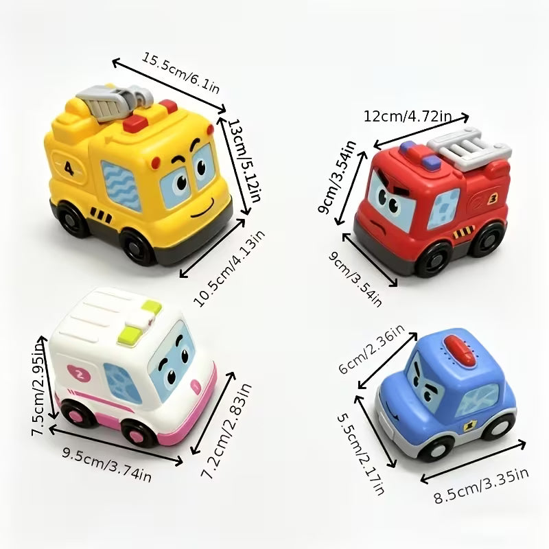 4-Piece Stacking Toy Car Set