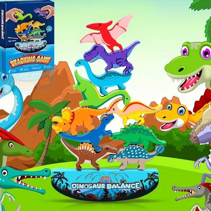 ROYLANZ Dinosaur Toys • Wooden Stacking Toys • Boys Girls Christmas