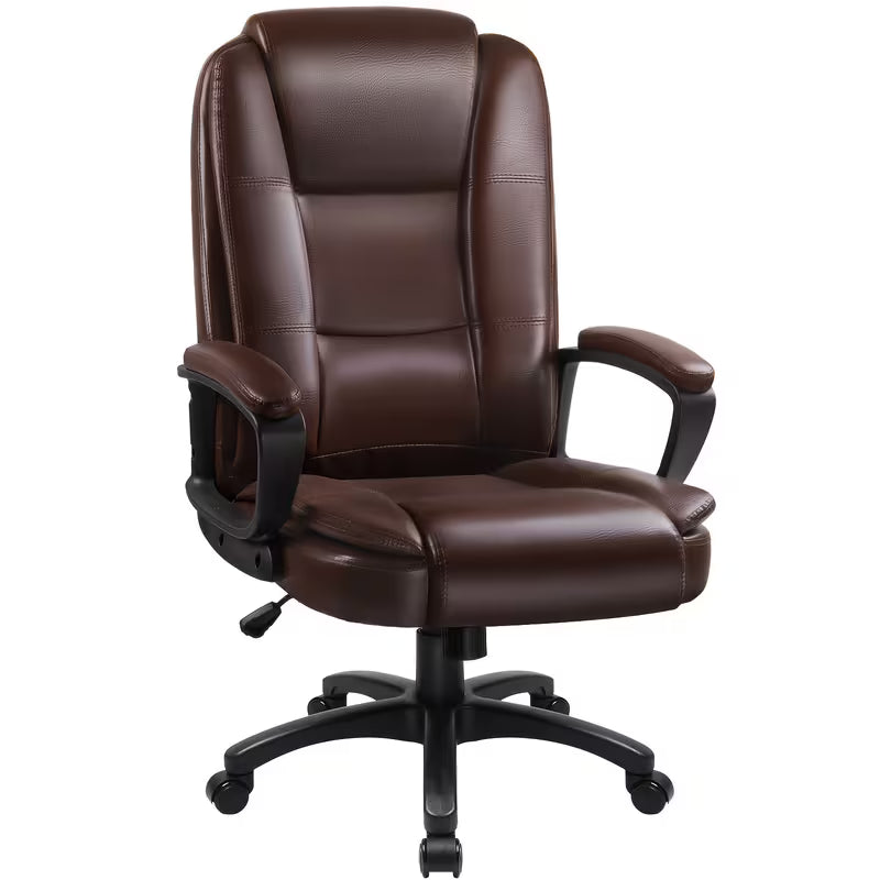 Home Office Desk Chair, 400LBS Big And Tall Computer Executive Chair, Ergonomic PU Leather