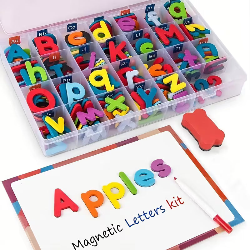 114/234-Piece Colorful Magnetic Letter Stickers