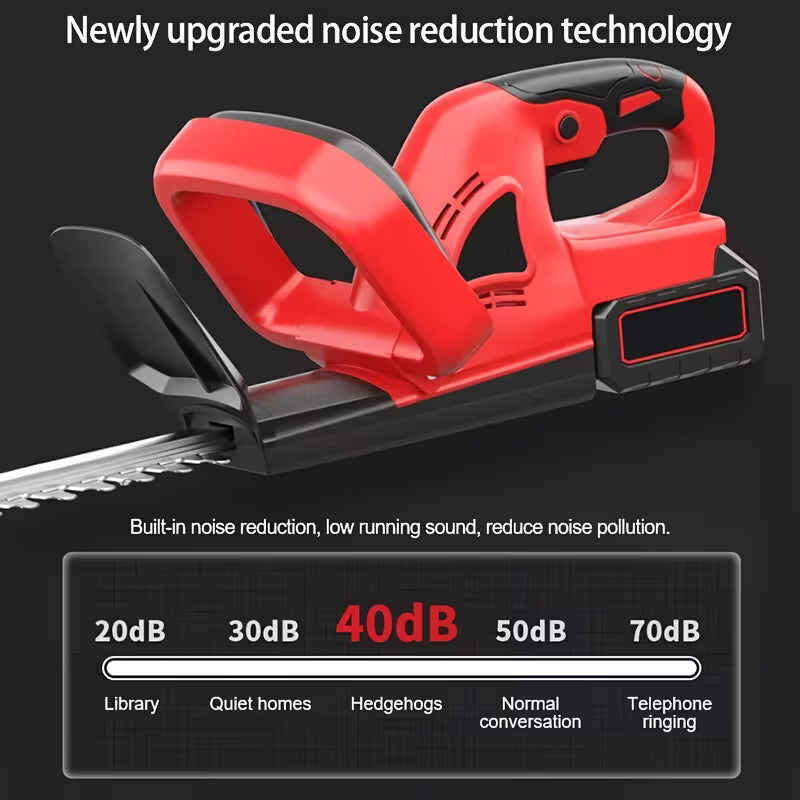 21V Cordless Hedge Trimmer, Handheld Battery Powered Hedge Trimmer, 1500 RPM Shrub Trimmer