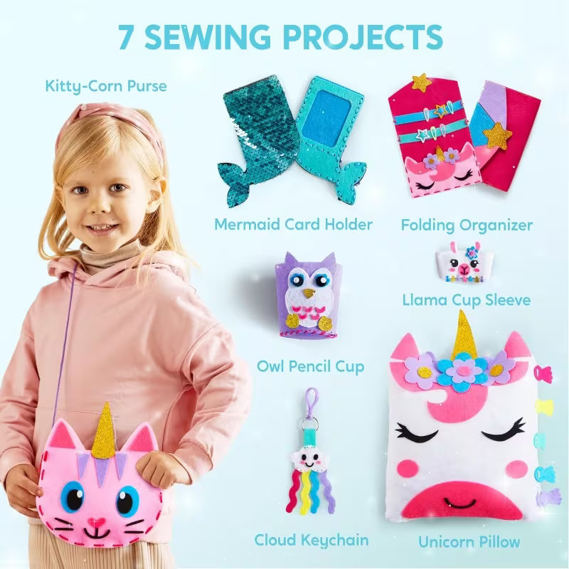 1 SET 7 Sewing Projects- My First Felt Sewing Kit Toys