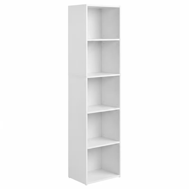 5-Tier Bookcase for Home Office - Compact Bookshelf Organizer with Open Display Shelves