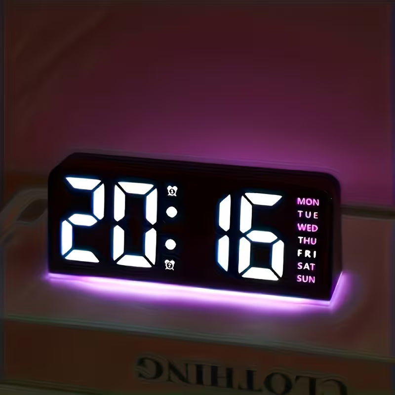 1pc Multi-Function Smart Lamp, Digital Alarm Clock Decorative Light with Adjustable