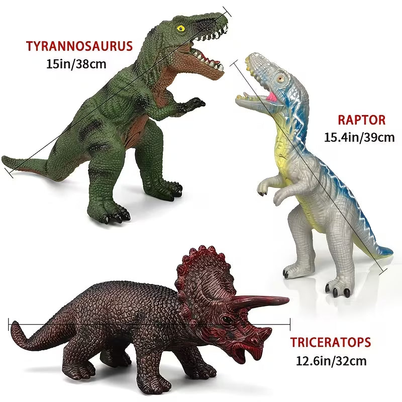 Gzsbaby Soft Rubber Dinosaur Toys for Kids