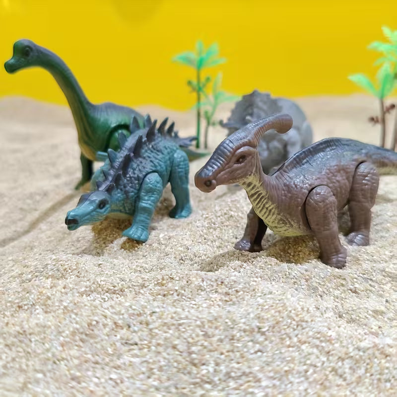 6-Piece Set of Wind-up Walking Dinosaur Toys: T-rex