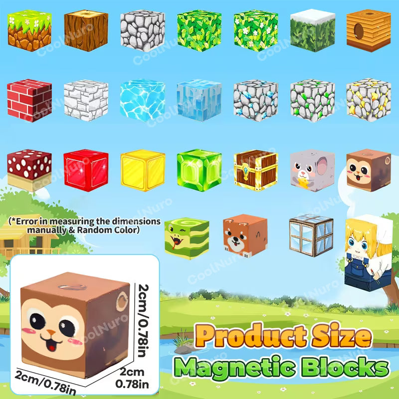 60/100/150-Piece Magnetic Building Blocks Cube Set