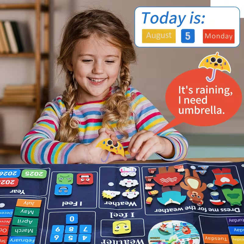 Kids Calendar Storyboard Felt