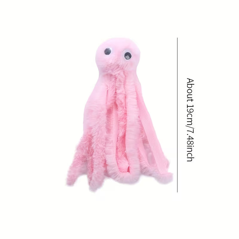 Cat Toy Cute Octopus Shaped Plush Toy Bite-resistant Grinding Teeth