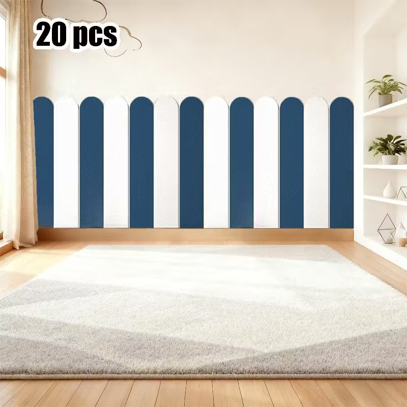 20-Piece 3D Foam Wall Panels 23.62x5.87in Paper