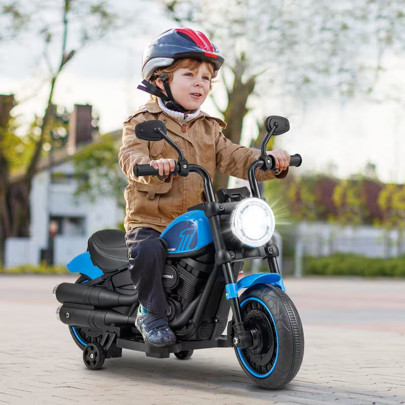 COSTWAY 6V Kids Ride on Motorcycle, Navy