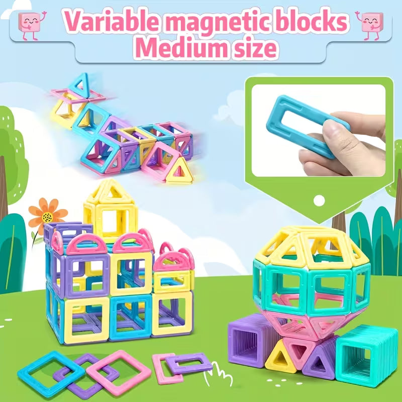 1 Set Large Macaron Magnetic Designer Building Blocks