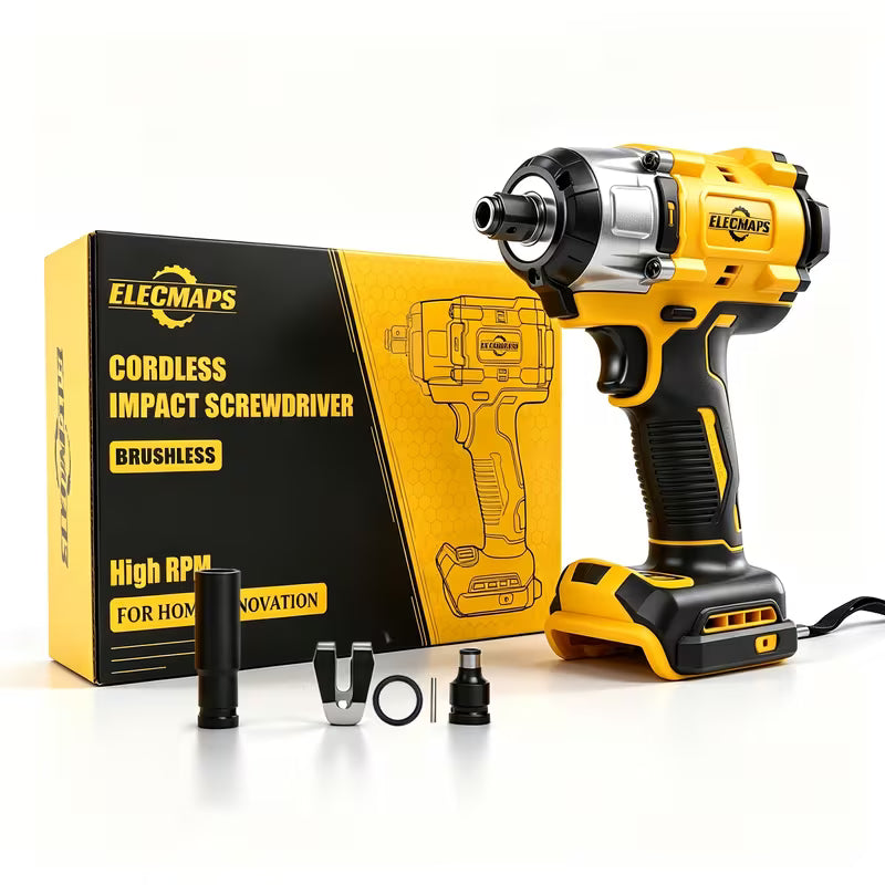 For Dewalt 20V Brushless Cordless Impact Wrench, 1/2 Inch Square Drive