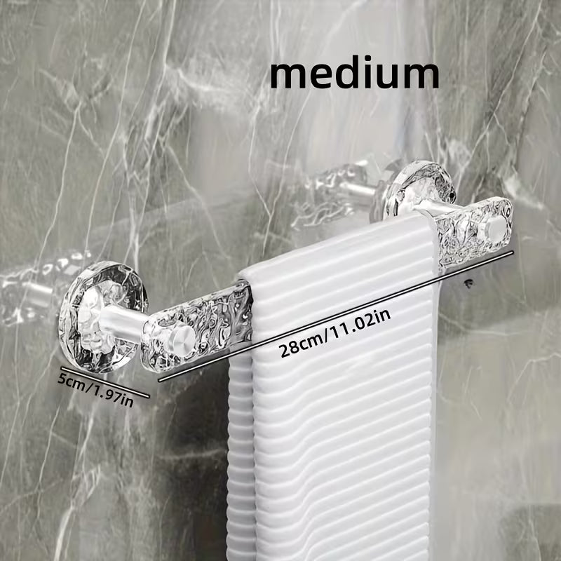 Wavy Towel Rack, No Drilling, Bathroom Storage Rack, Acrylic