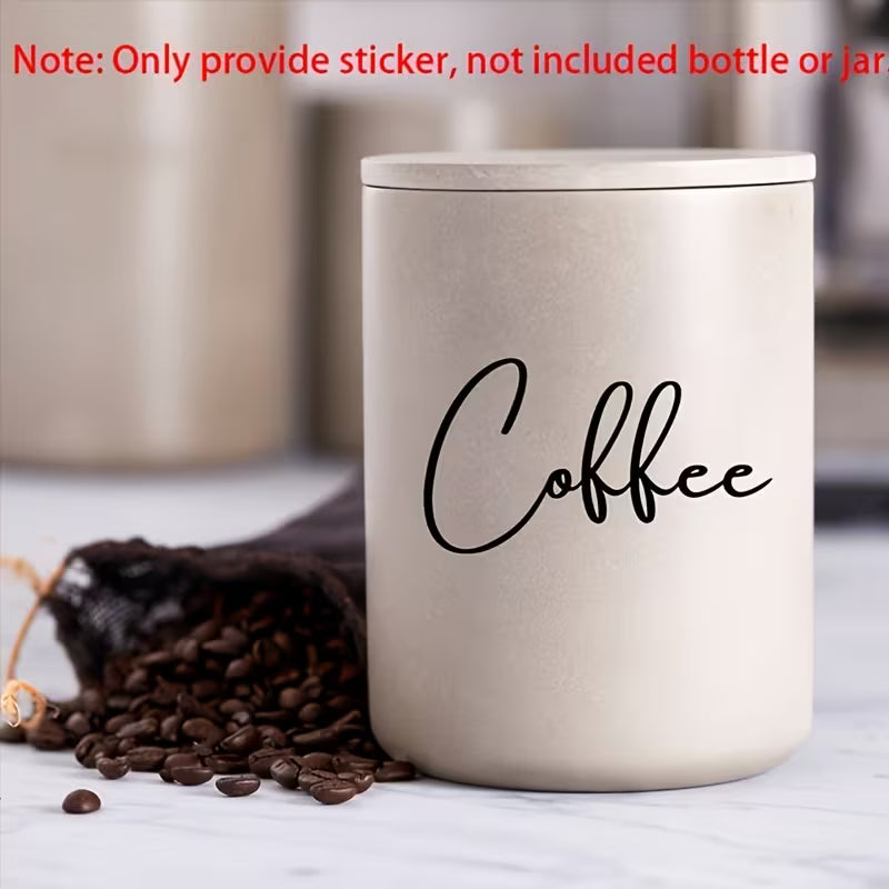 Pcs Kitchen Bottle Labels Vinyl Stickers Set