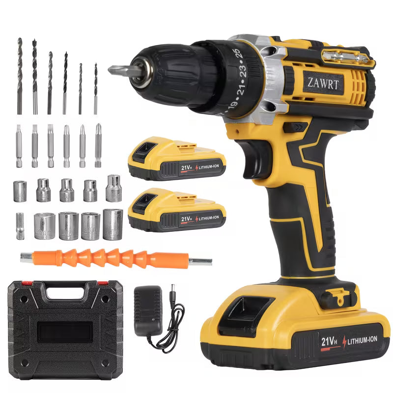 21V Cordless Impact Wrench, Wireless Drill Kit, Brushless Set