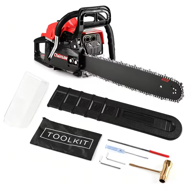 Powerful 62CC 20-inch Gasoline Chainsaw | Professional 2-stroke, Wood