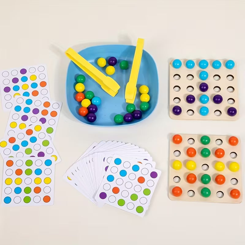 Dual Player Bead Game Wooden