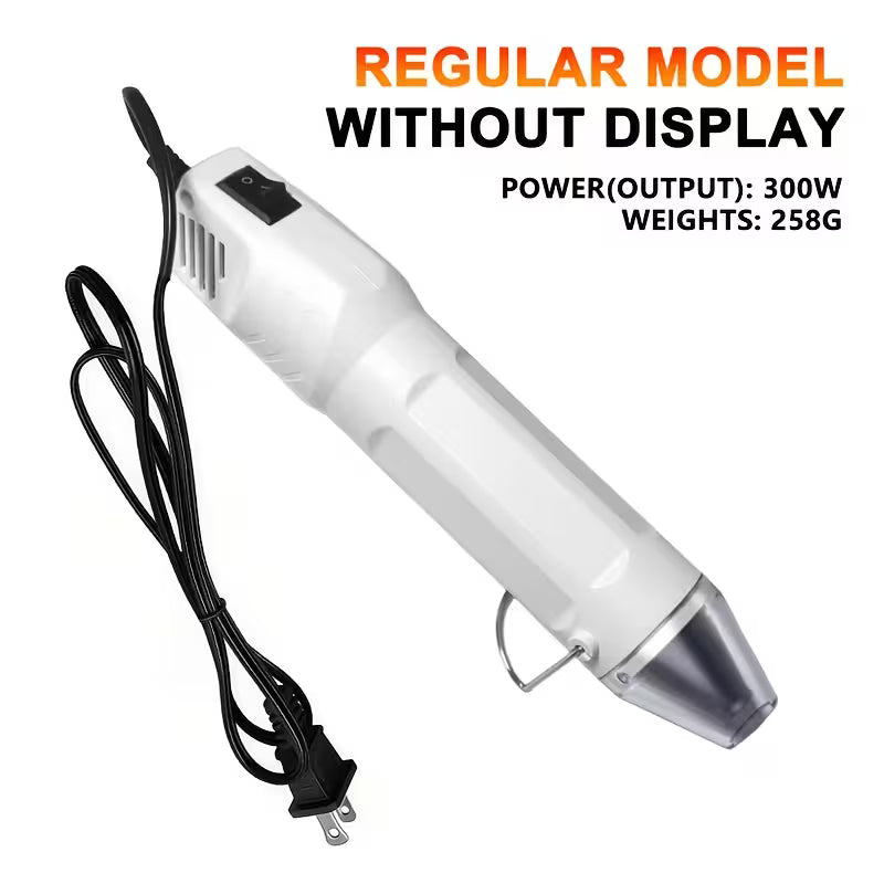 Quick Heating Mini Hot Air Gun, with Reflector Nozzle Portable Hot Air Gun