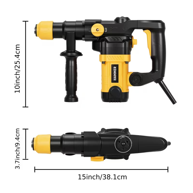 Heavy Duty Rotary Hammer Drill SDS Plus, 1 Battery/No Battery