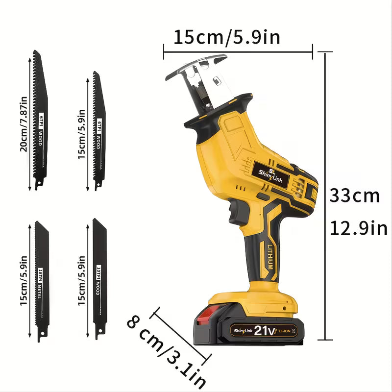 Multi Functional Reciprocating Saw, Wireless Woodworking Saw, Garden, Wood