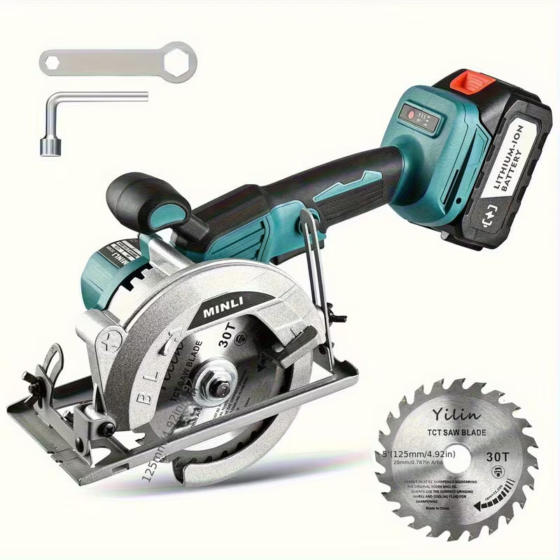 Inch Brushless Cordless Circular Saw, 6500 RPM Electric Power Saw, Wood