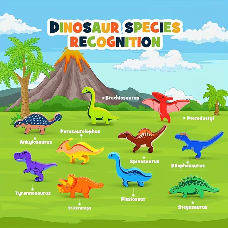 ROYLANZ Dinosaur Toys • Wooden Stacking Toys • Boys Girls Christmas