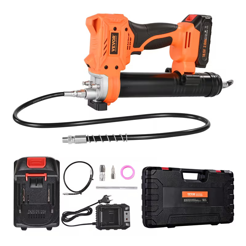 VEVOR Cordless Grease Gun 20V Grease Gun Kit with 2.0 Ah Battery