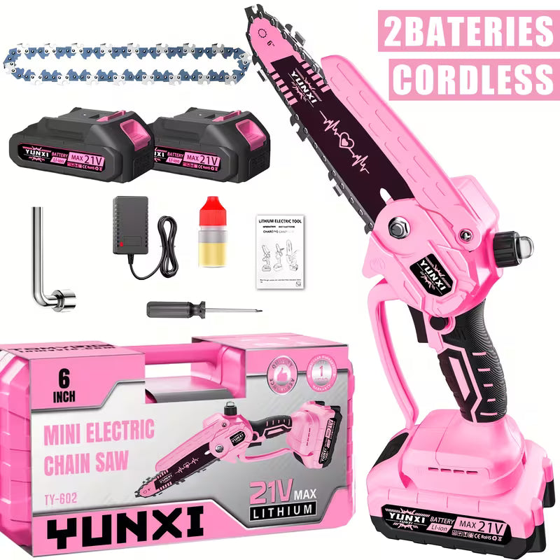 2026 Mini Chain Saw 6-Inch 21V Electric Wireless Battery Powered Handheld Chain Saw