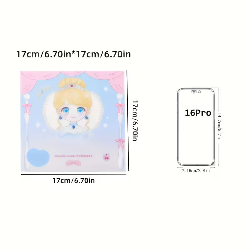 Yligoode Princess Makeup Sticker Facial Sticker Book for Kids