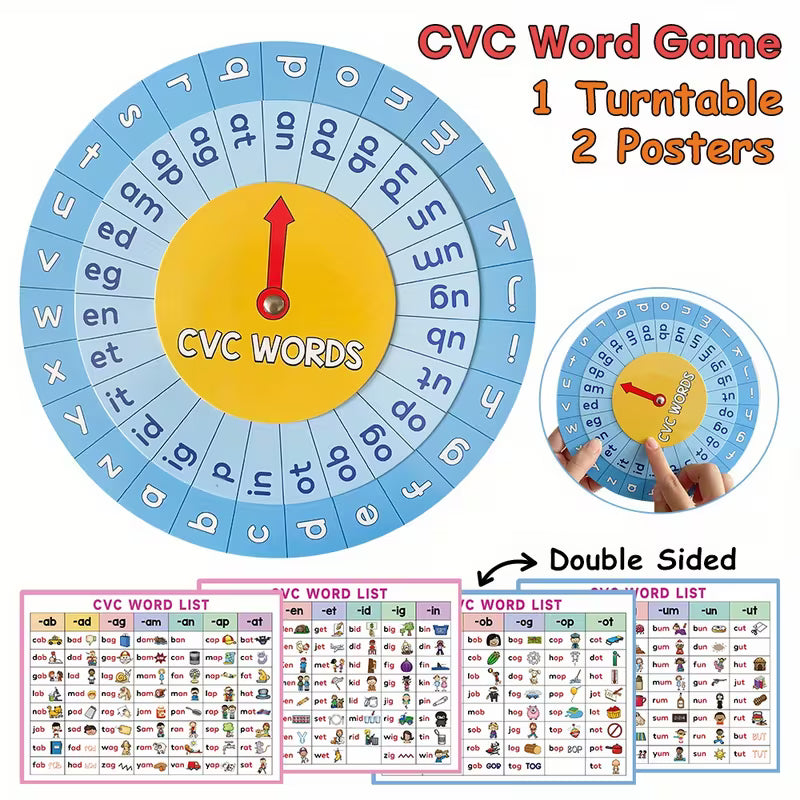 CVC Phonics Spinner Turntable Game Kit