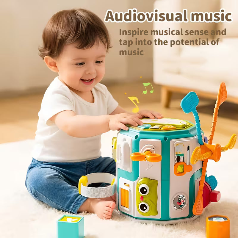 20-In-1 Toddler Busy Board Activity Cube Toys