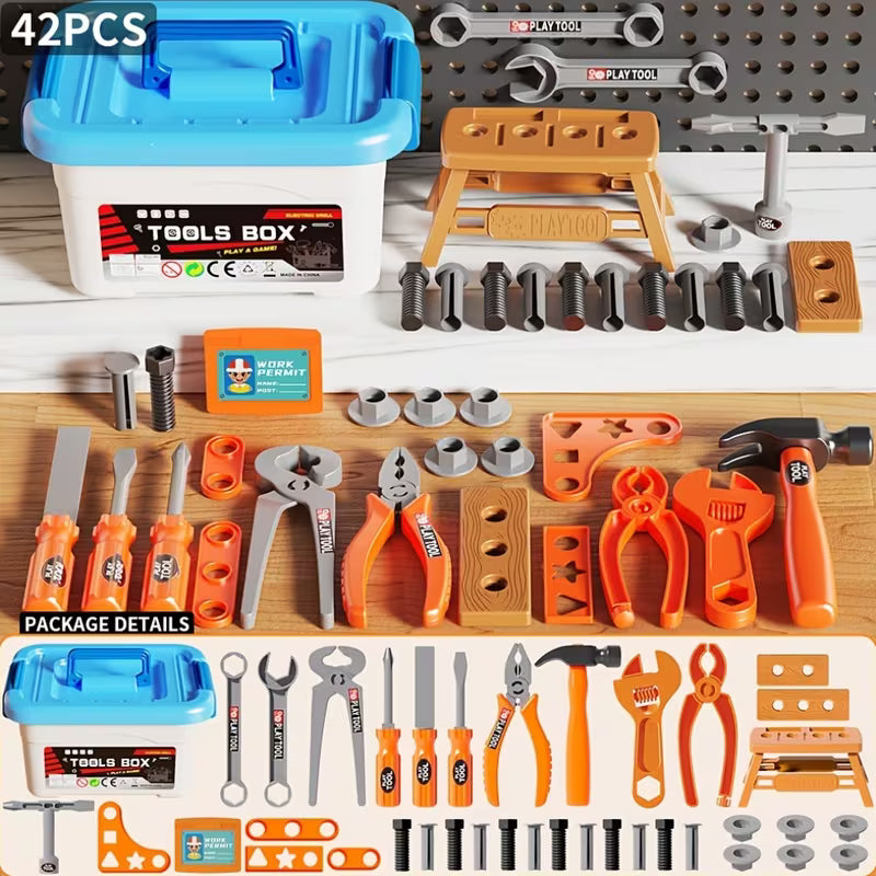 41/42/53/63-Piece STEM Sensory Toys • Educational Repair Tool Storage