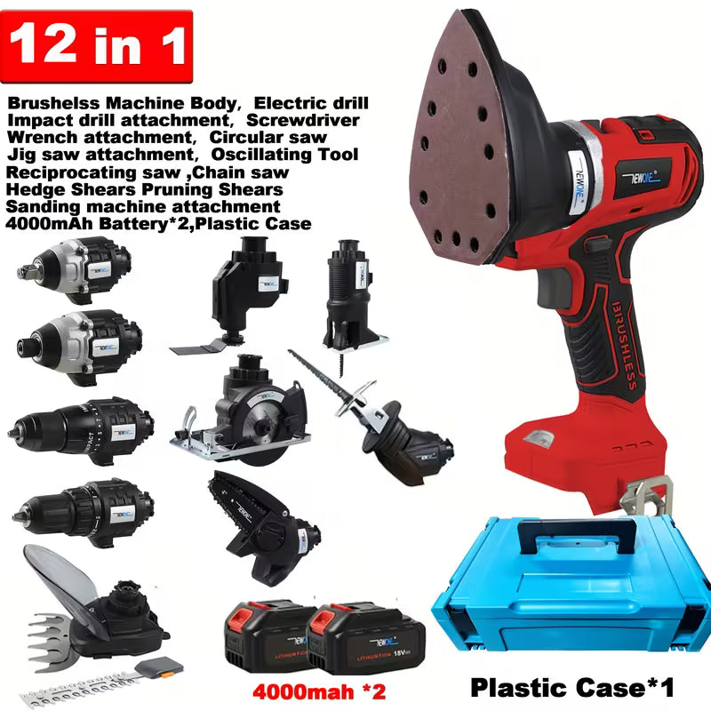 12in 1 Brushless Power Tool Combo Kit 18V Set