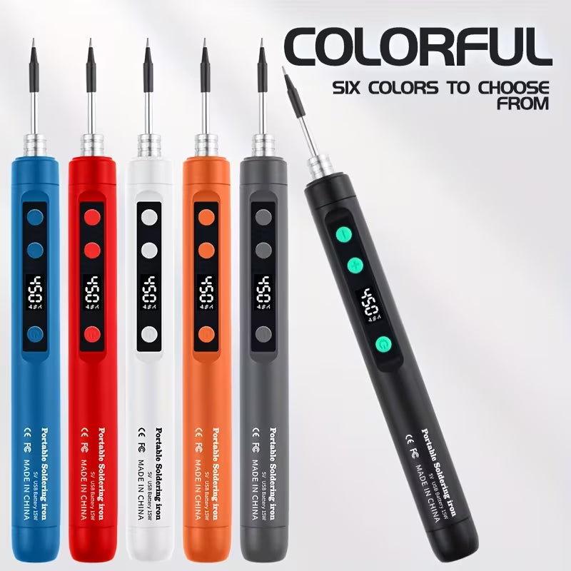Soldering Kit, Smart LED Display Soldering Pen Kit, Mini Portable