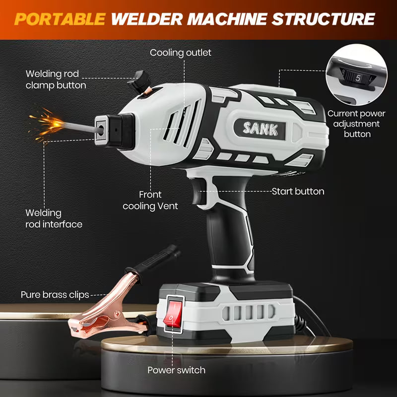 SANK 110V ARC Welder, IGBT Inverter Handheld Welding, Metal