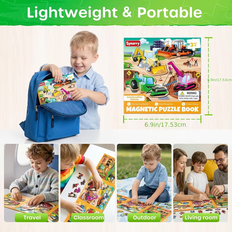 Magnetic Puzzle Book for Kids 3+