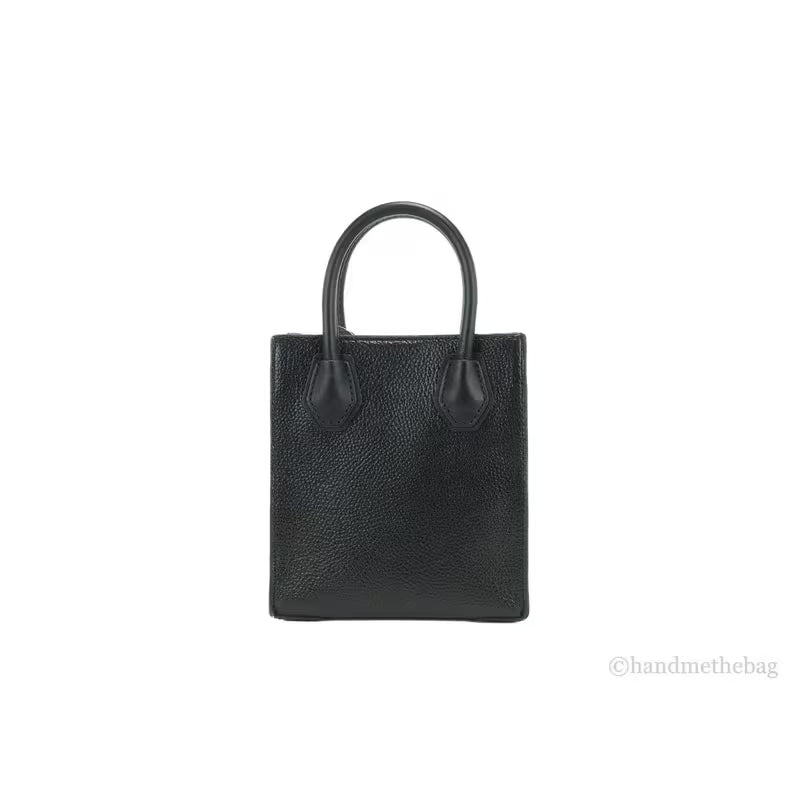 Michael Kors Mercer XS Black PVC North South Shopper Crossbody Bag
