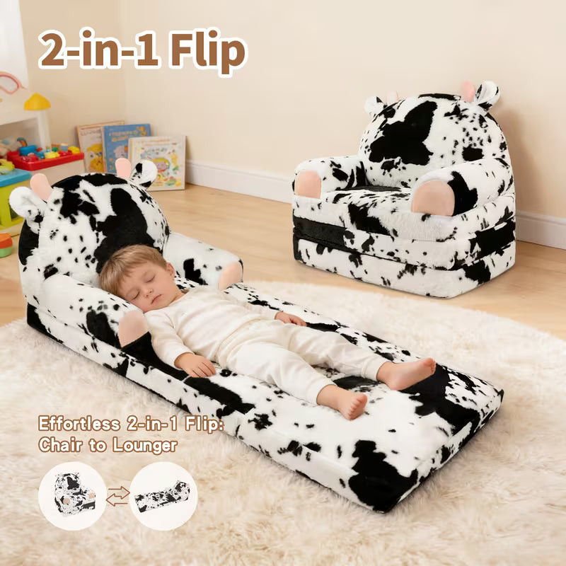 Kids Chair Plush with Removable Cover, Kids Sofa to Lounger, Kids Couch for Kids Over 18 Months