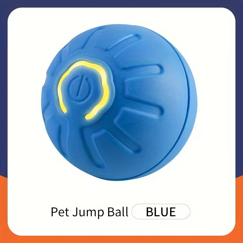 Interactive electric jump ball dog toy - durable