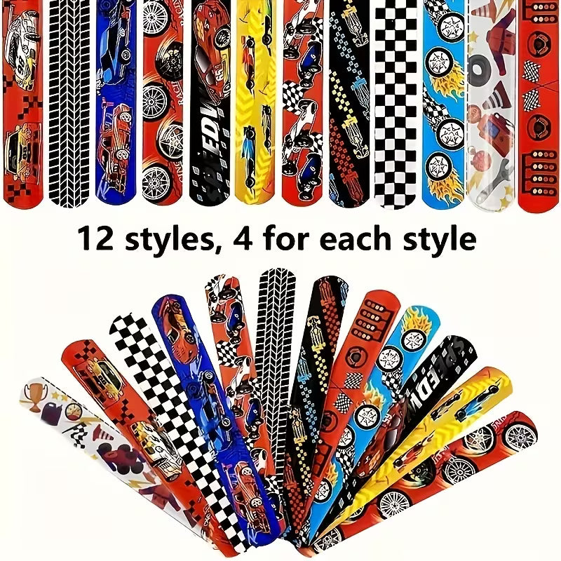 12/36-Piece Race Car Party Decorations Favors Racing Bracelet Racing