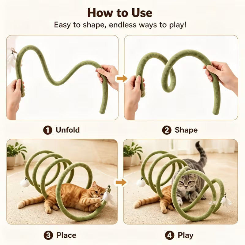 Spring Cat Tunnel Toy