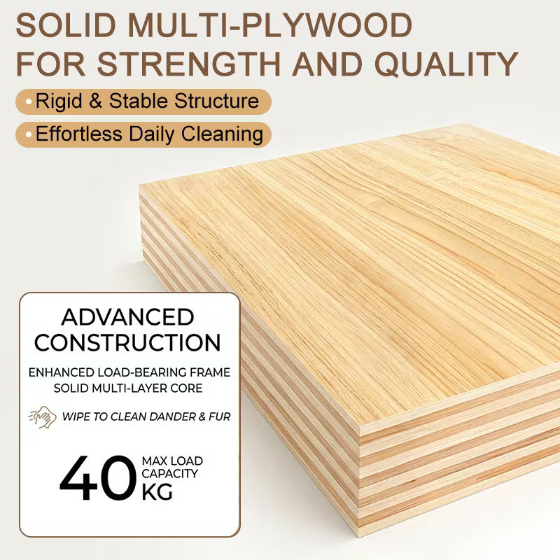 Three in One Deluxe Cat Scratching Board Set, Wood