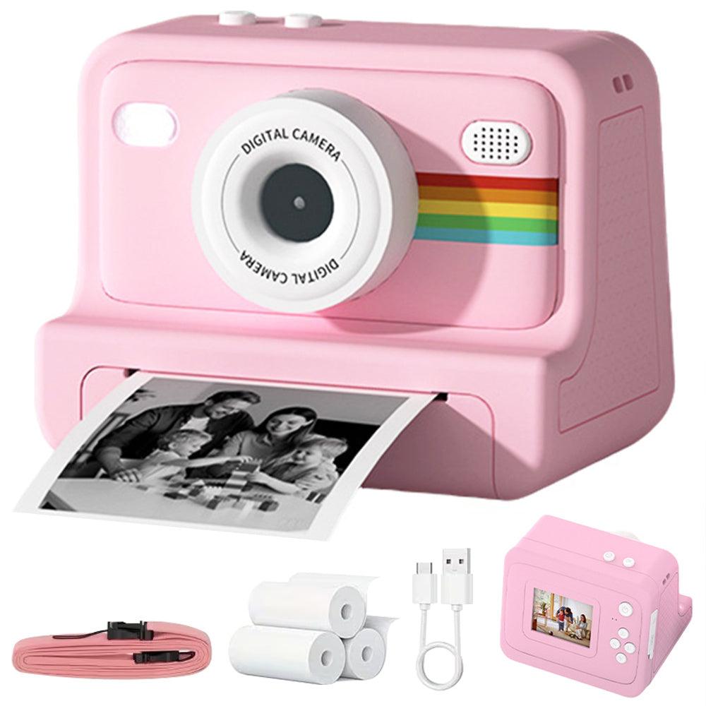 Portable Instant Photo Digital Camera, 1-Second Instant Photo Printing, Video