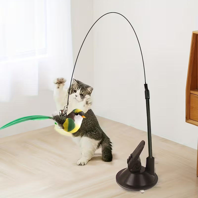 1pc Strong Suction Cup Cat Teaser Wand Set