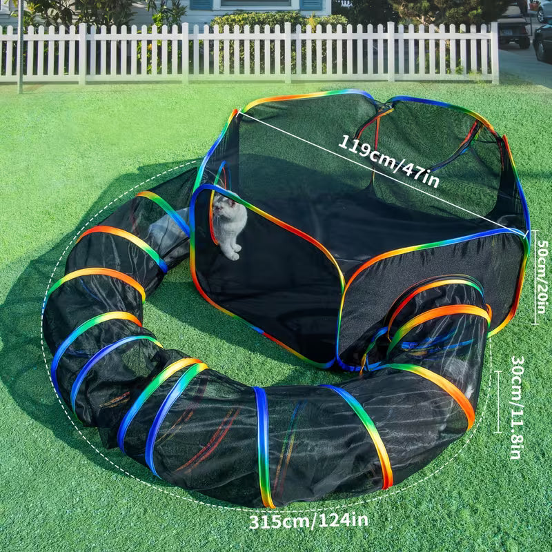 Portable Cat Haven Cat Tunnel Spacious Outdoor Enclosure